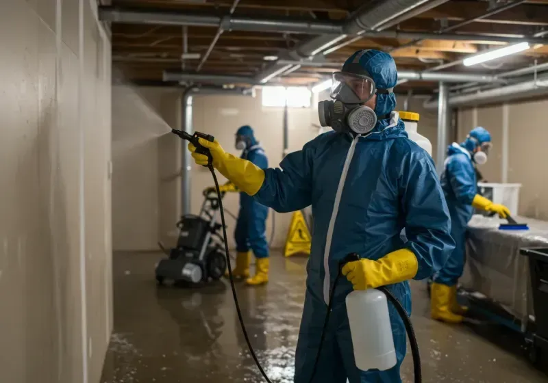 Basement Sanitization and Antimicrobial Treatment process in Saint Marys, WV