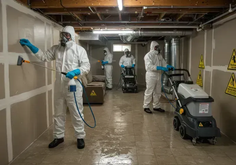 Basement Moisture Removal and Structural Drying process in Saint Marys, WV